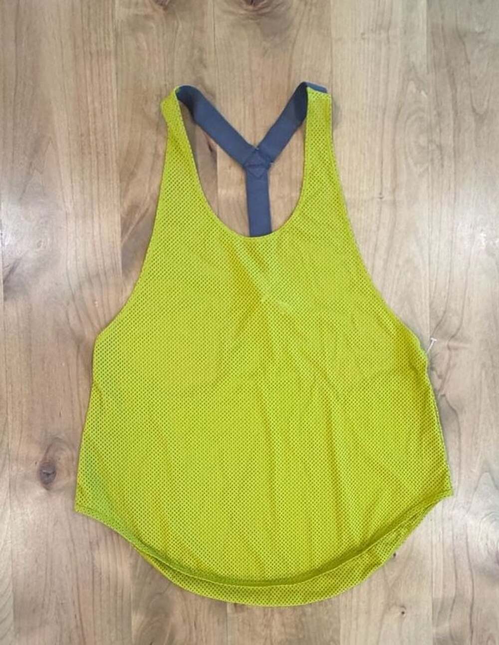 Free People Movement Mesh Tank Top Size S Neon Yellow Activewear